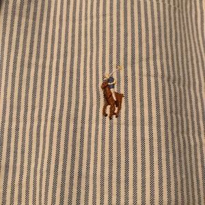 Men’s Blue and white striped oxford Ralph Lauren